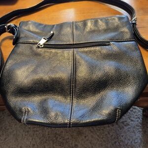Tiagnello Black Leather Hobo Bag